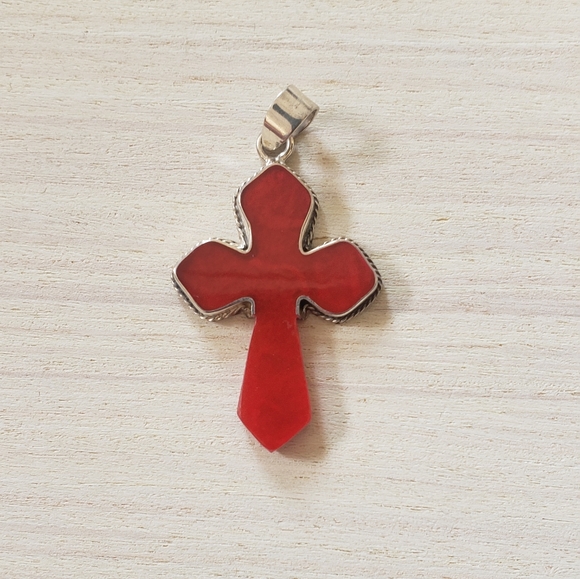 Jewelry Coral Cross Pendant Poshmark